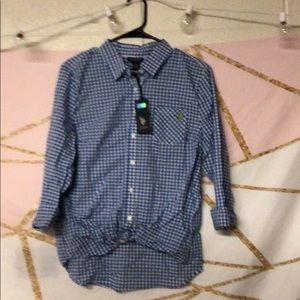 Cute Tied Button Up Shirt